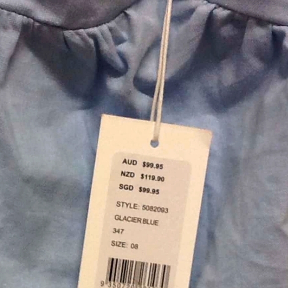 SEED HERITAGE Blue Cold Shoulder Long Sleeve Blouse Top NWT - Picture 6 of 7